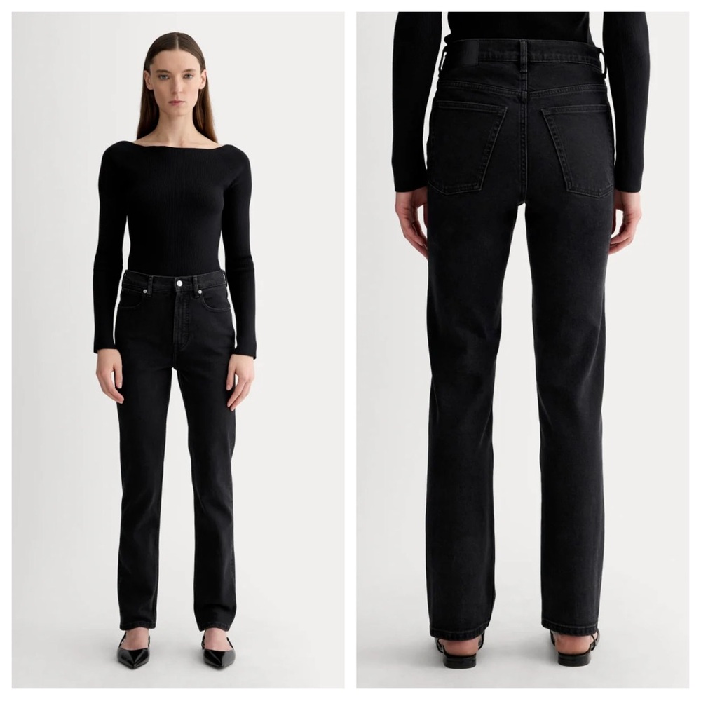 Everlane The Way High Slim Jean Long and Lean Denim Low-Stretch Cotton Black
